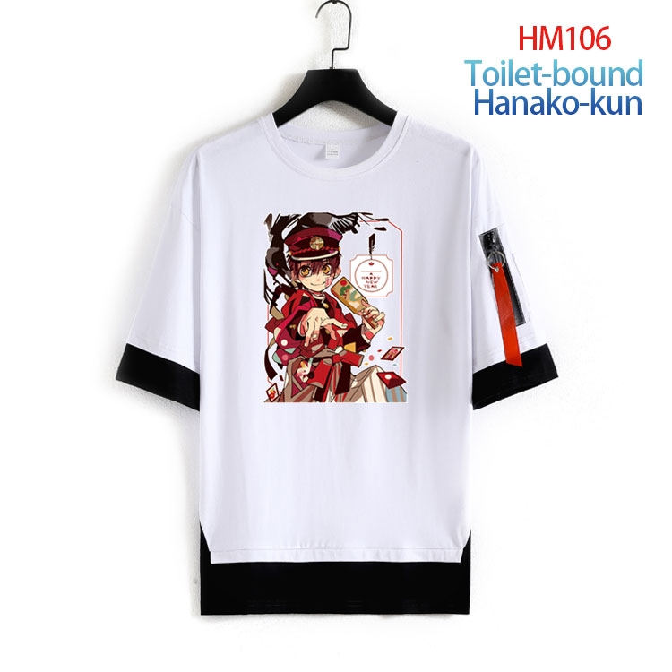 Toilet-bound Hanako-kun Cotton round neck fake two loose T-shirts  from S to 4XL HM-106-3