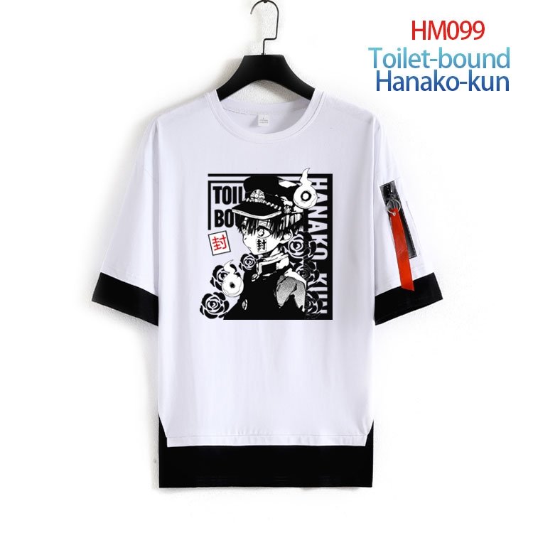 Toilet-bound Hanako-kun Cotton round neck fake two loose T-shirts  from S to 4XL HM-099-3