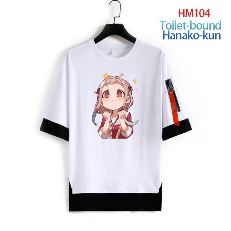 Toilet-bound Hanako-kun Cotton round neck fake two loose T-shirts  from S to 4XL HM-104-3