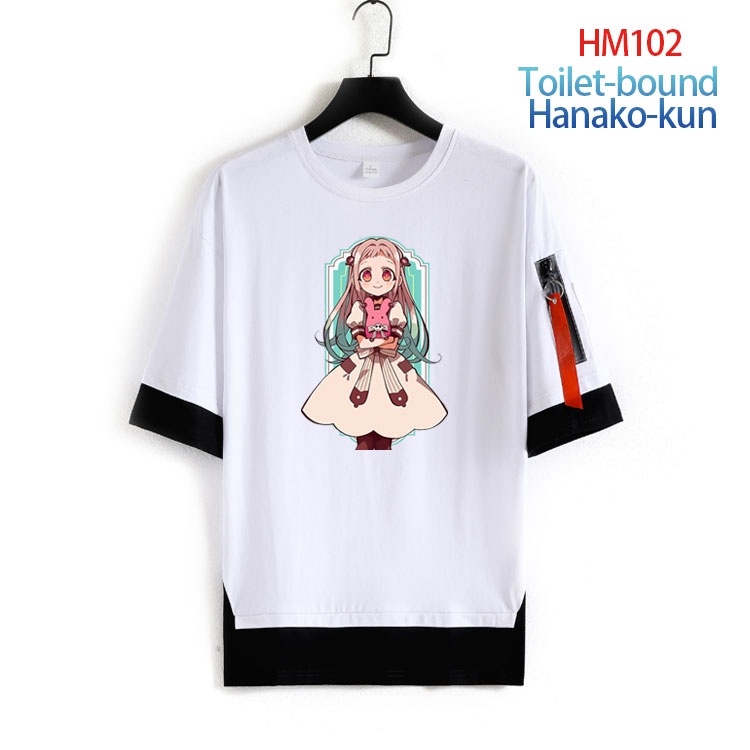 Toilet-bound Hanako-kun Cotton round neck fake two loose T-shirts  from S to 4XL HM-102-3