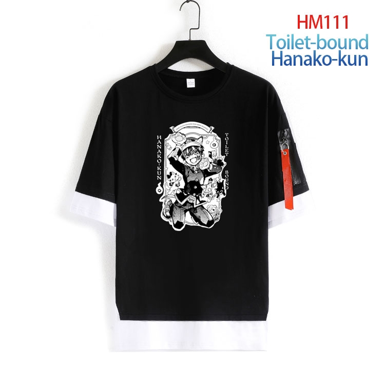 Toilet-bound Hanako-kun Cotton round neck fake two loose T-shirts  from S to 4XL HM-111-4