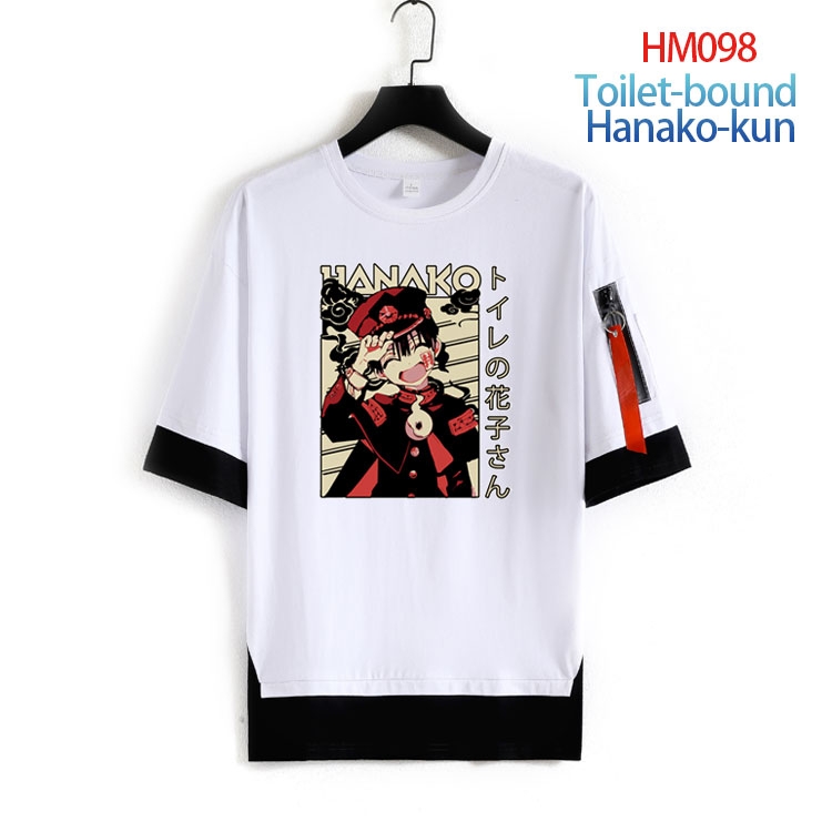 Toilet-bound Hanako-kun Cotton round neck fake two loose T-shirts  from S to 4XL HM-098-3