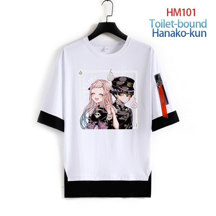 Toilet-bound Hanako-kun Cotton round neck fake two loose T-shirts  from S to 4XL HM-101-3