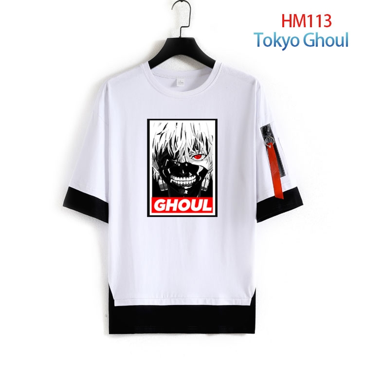Tokyo Ghoul Cotton round neck fake two loose T-shirts from S to 4XL   HM-113-3