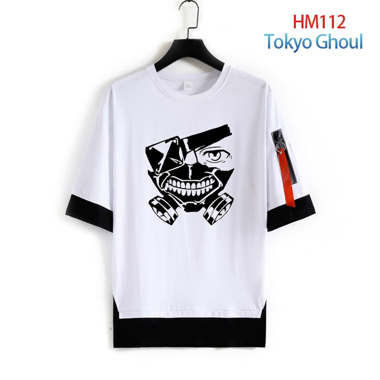 Tokyo Ghoul Cotton round neck fake two loose T-shirts from S to 4XL   HM-112-3
