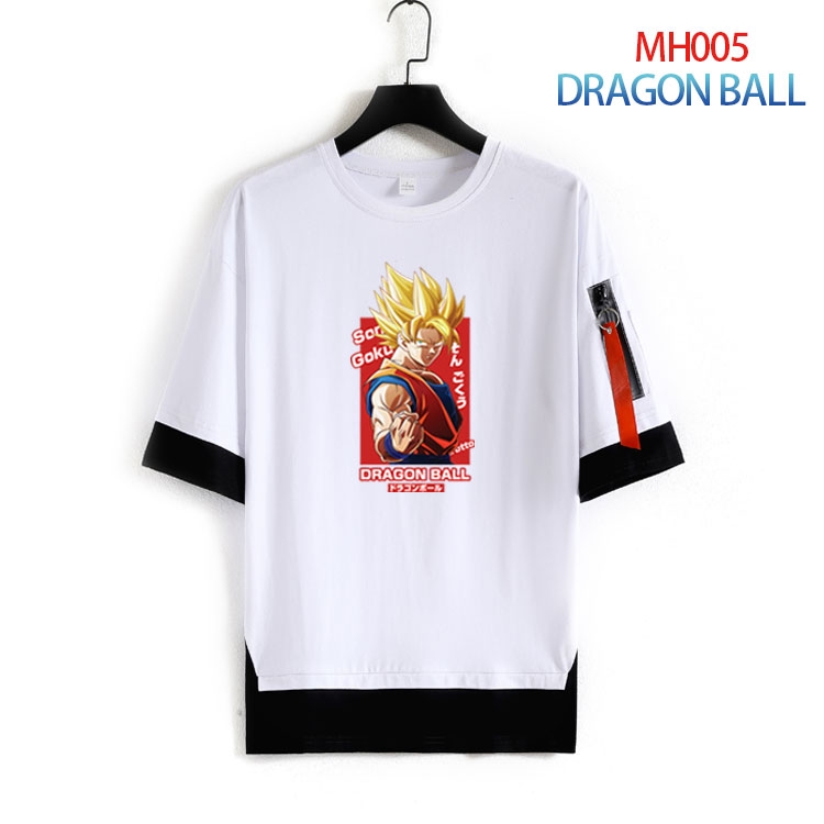 DRAGON BALL Cotton round neck fake two loose T-shirts from S to 4XL   MH-005-3