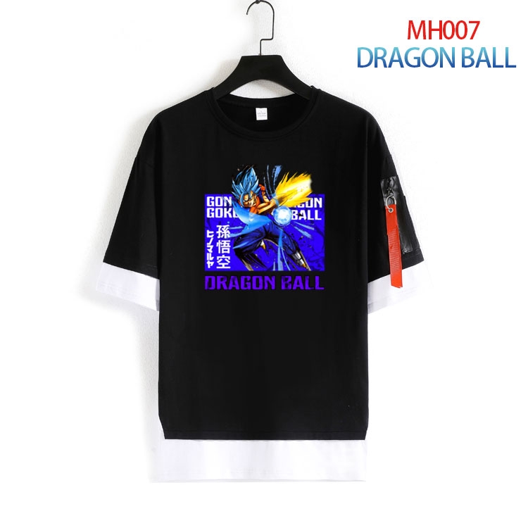 DRAGON BALL Cotton round neck fake two loose T-shirts from S to 4XL MH-007-4