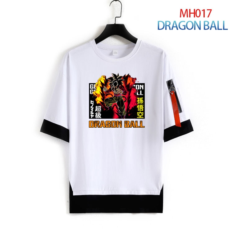 DRAGON BALL Cotton round neck fake two loose T-shirts from S to 4XL  MH-017-3