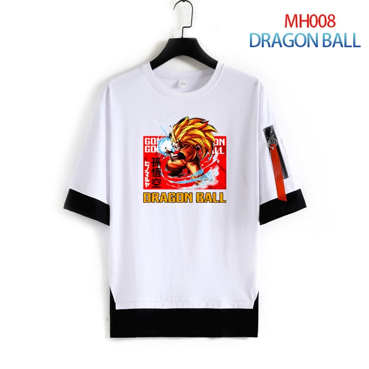 DRAGON BALL Cotton round neck fake two loose T-shirts from S to 4XL  MH-008-3