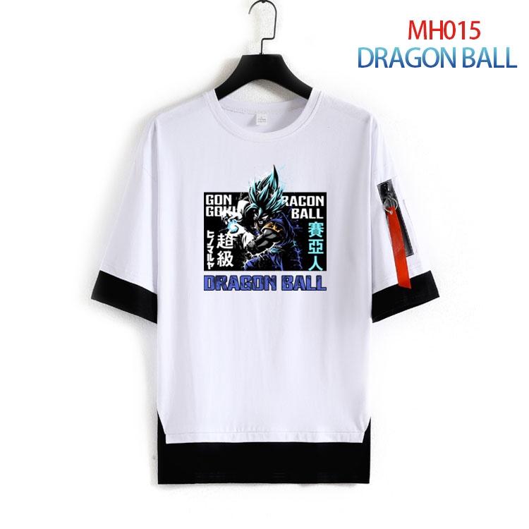DRAGON BALL Cotton round neck fake two loose T-shirts from S to 4XL  MH-015-3
