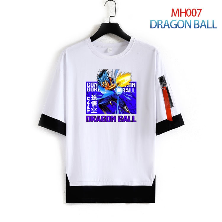 DRAGON BALL Cotton round neck fake two loose T-shirts from S to 4XL MH-007-3