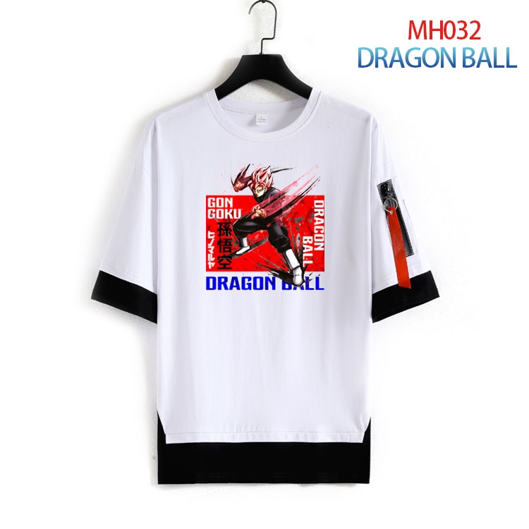 DRAGON BALL Cotton round neck fake two loose T-shirts from S to 4XL  MH-032-3