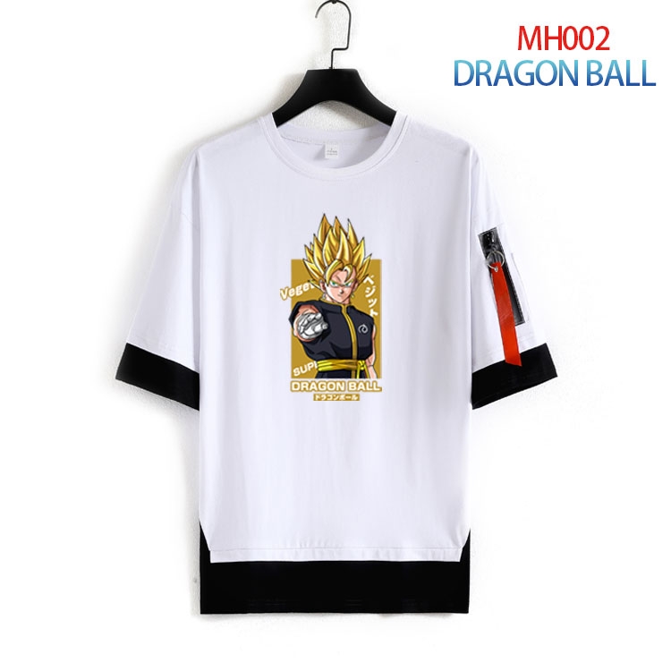 DRAGON BALL Cotton round neck fake two loose T-shirts from S to 4XL MH-002-3