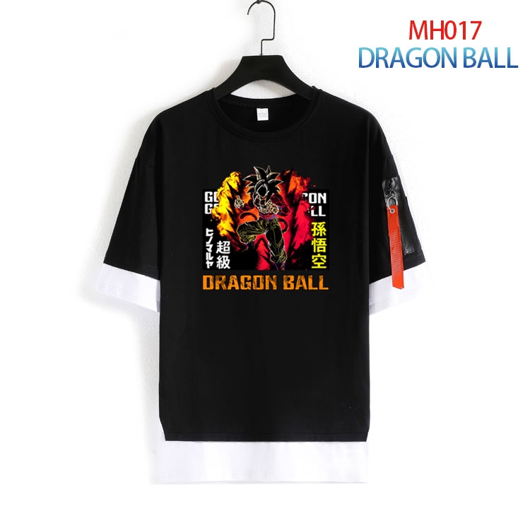 DRAGON BALL Cotton round neck fake two loose T-shirts from S to 4XL MH-017-4
