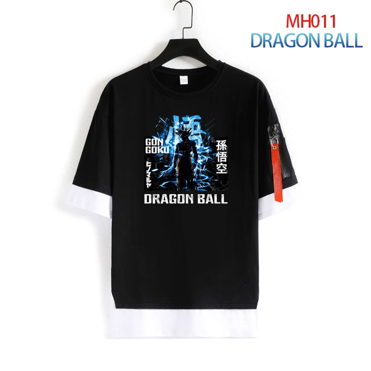 DRAGON BALL Cotton round neck fake two loose T-shirts from S to 4XL MH-011-4
