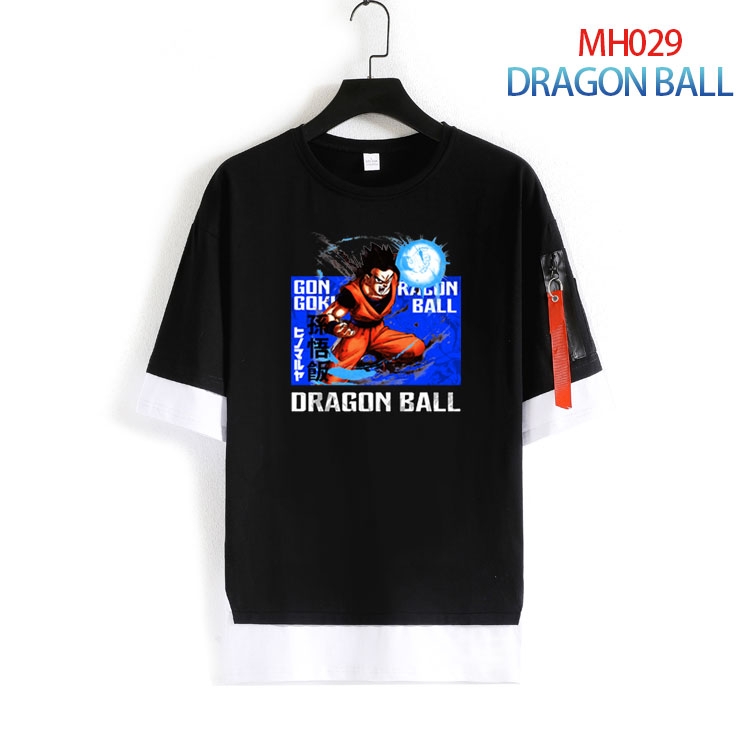 DRAGON BALL Cotton round neck fake two loose T-shirts from S to 6XL MH-029-4