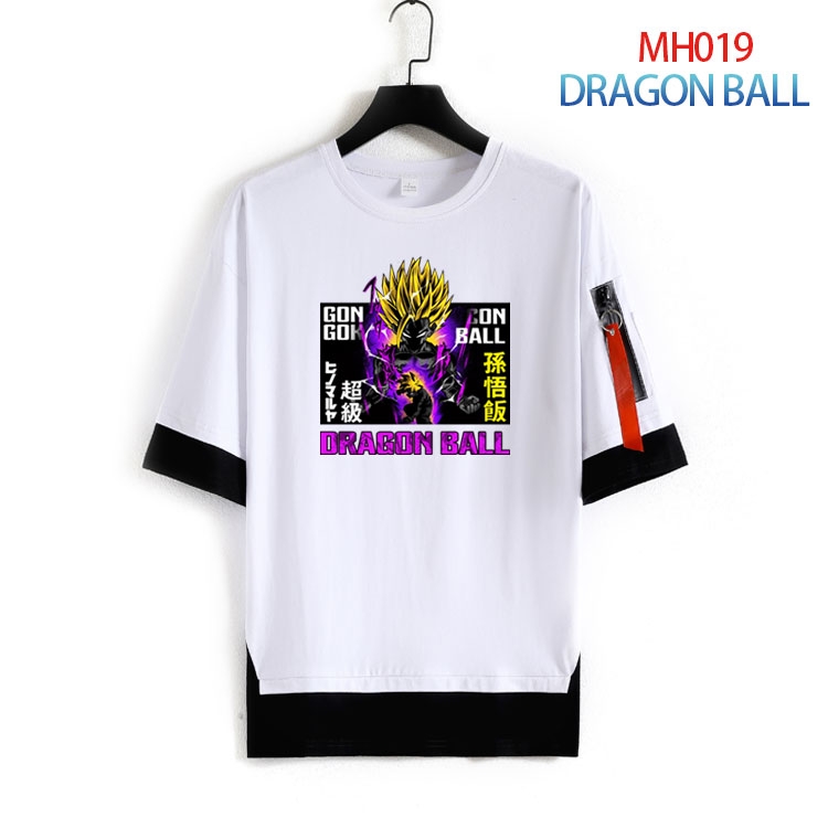 DRAGON BALL Cotton round neck fake two loose T-shirts from S to 4XL MH-019-3