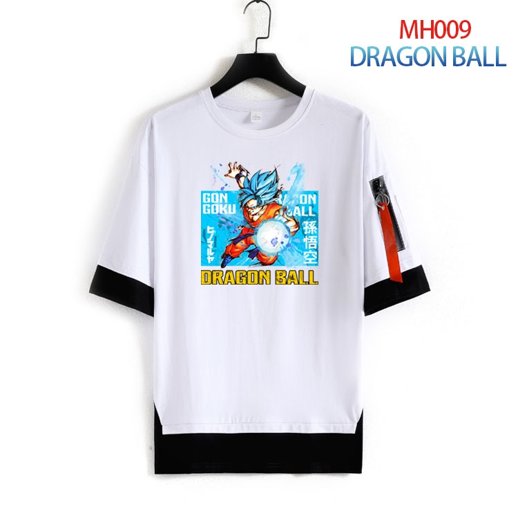 DRAGON BALL Cotton round neck fake two loose T-shirts from S to 4XL MH-009-3