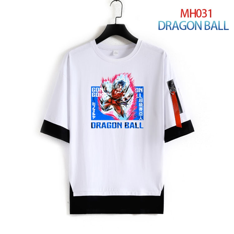 DRAGON BALL Cotton round neck fake two loose T-shirts from S to 4XL MH-031-3