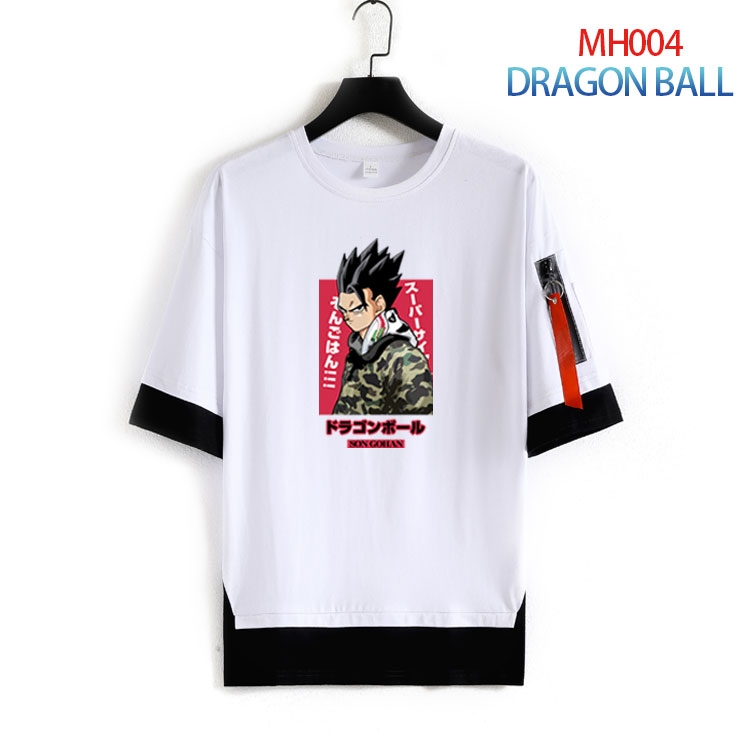 DRAGON BALL Cotton round neck fake two loose T-shirts from S to 4XL MH-004-3