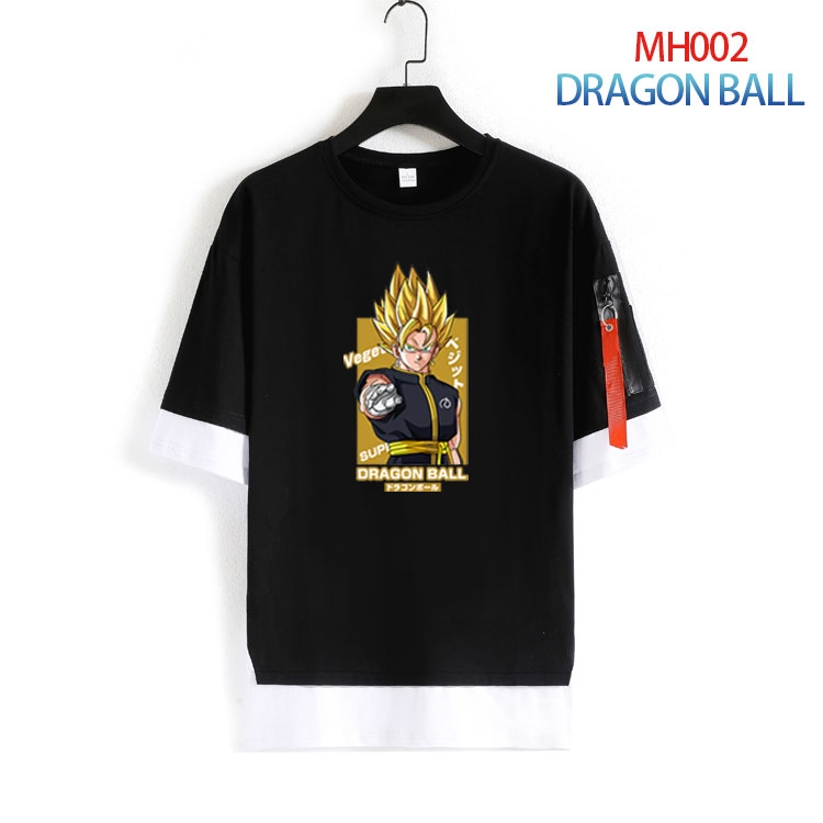 DRAGON BALL Cotton round neck fake two loose T-shirts from S to 4XL MH-002-4