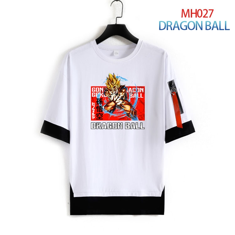 DRAGON BALL Cotton round neck fake two loose T-shirts from S to 4XL MH-027-3