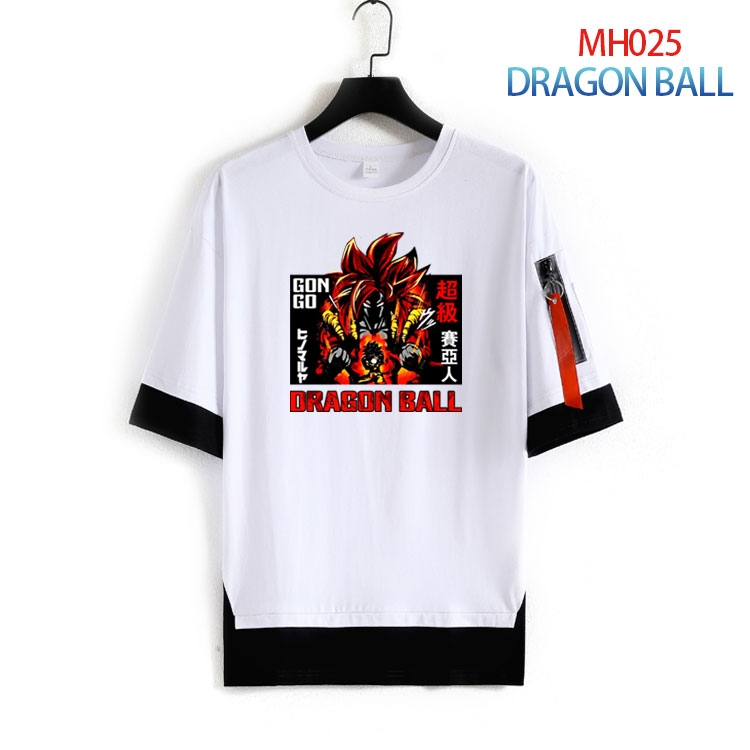 DRAGON BALL Cotton round neck fake two loose T-shirts from S to 4XL MH-025-3