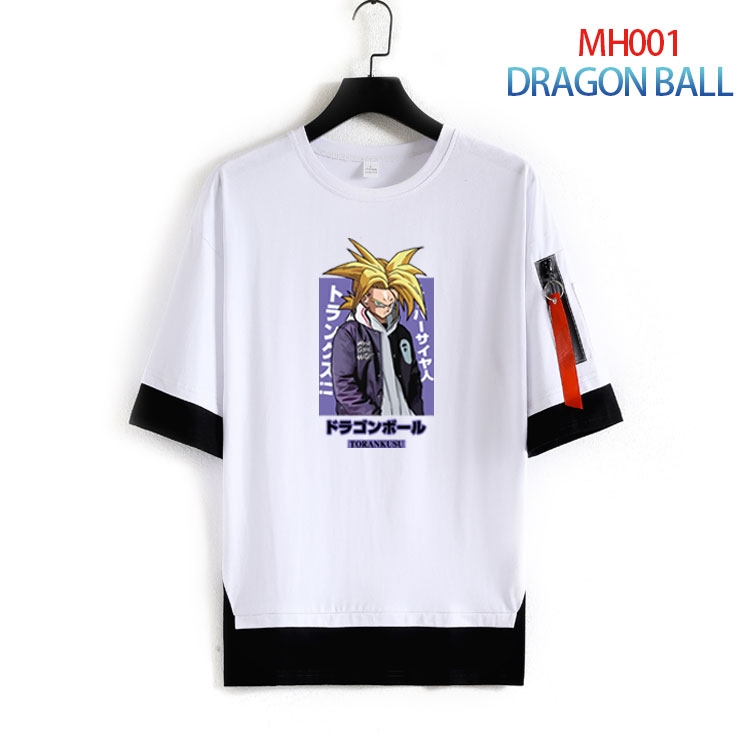 DRAGON BALL Cotton round neck fake two loose T-shirts from S to 4XL  MH-001-3