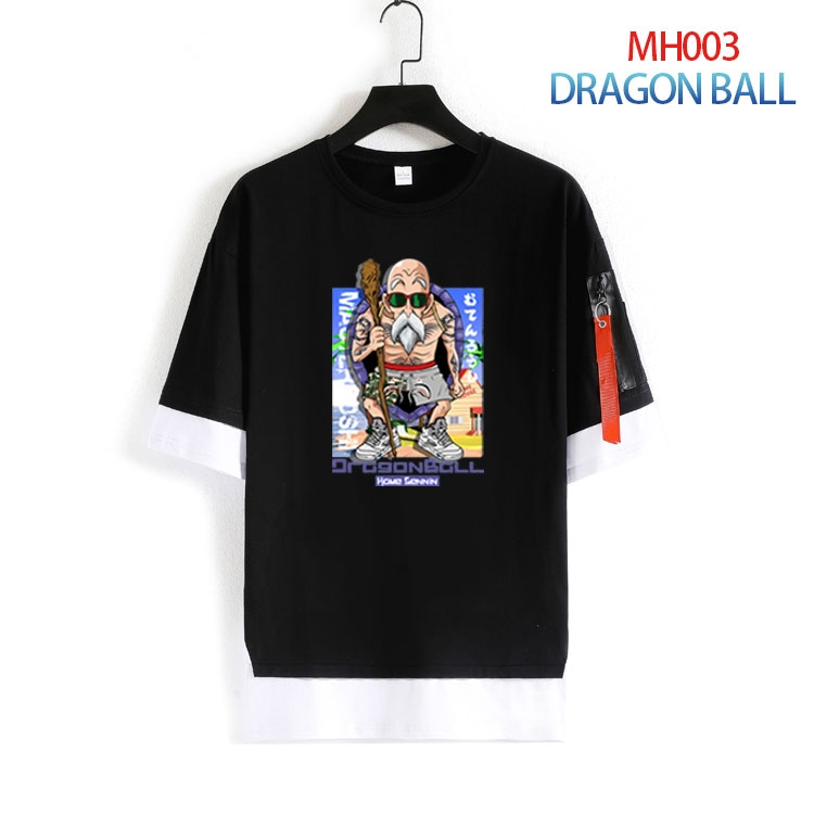 DRAGON BALL Cotton round neck fake two loose T-shirts from S to 4XL MH-003-4