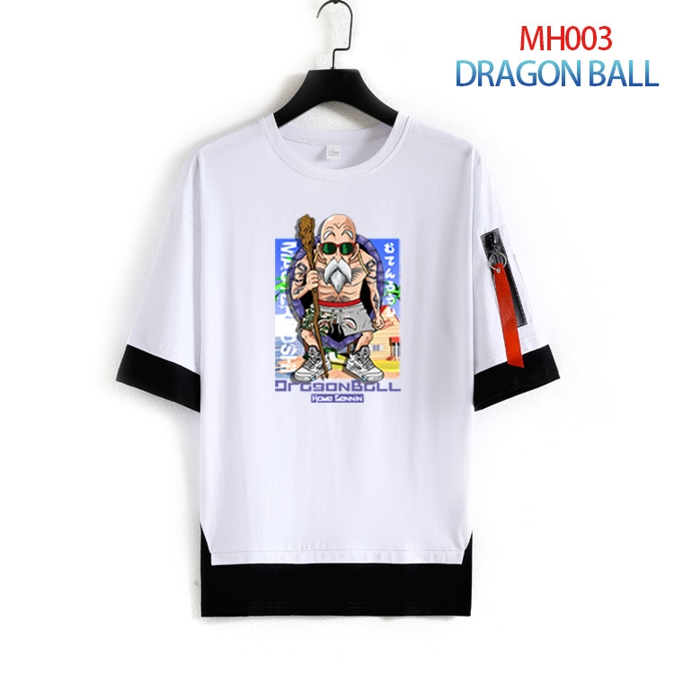 DRAGON BALL Cotton round neck fake two loose T-shirts from S to 4XL MH-003-3