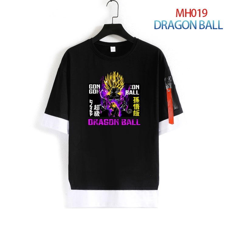 DRAGON BALL Cotton round neck fake two loose T-shirts from S to 4XL MH-019-4