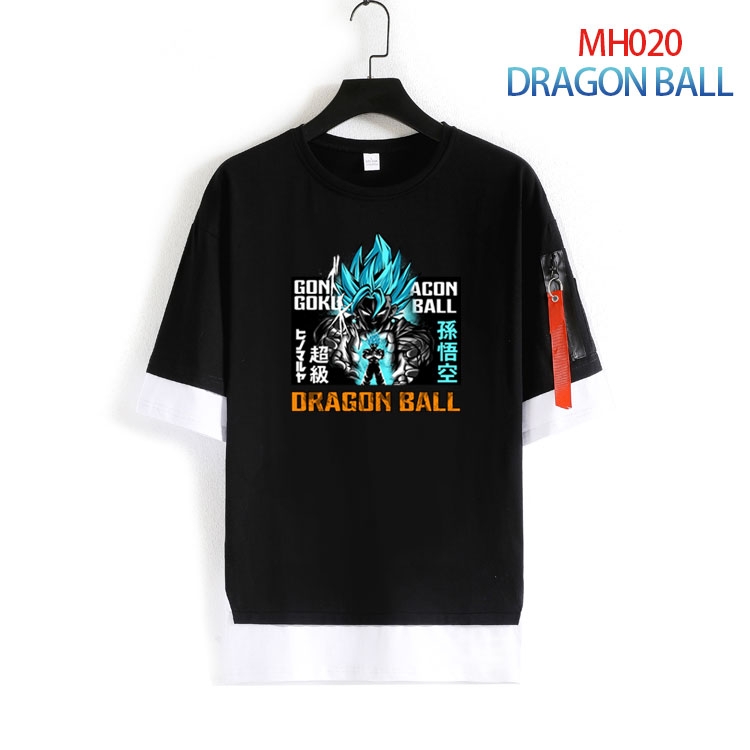 DRAGON BALL Cotton round neck fake two loose T-shirts from S to 4XL MH-020-4