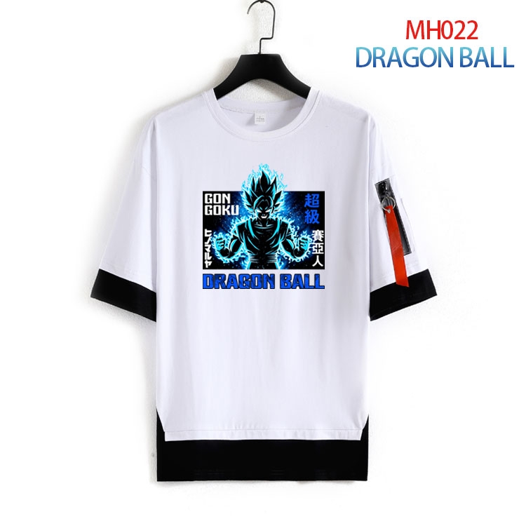 DRAGON BALL Cotton round neck fake two loose T-shirts from S to 4XL MH-022-3