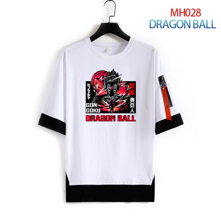 DRAGON BALL Cotton round neck fake two loose T-shirts from S to 4XL MH-028-3