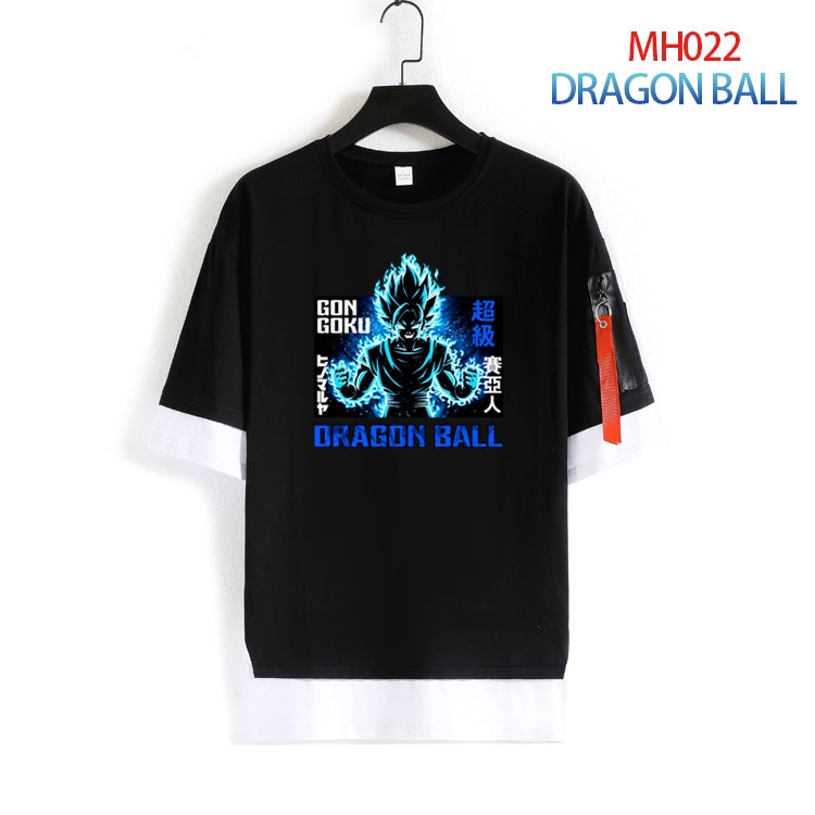 DRAGON BALL Cotton round neck fake two loose T-shirts from S to 4XL MH-022-4