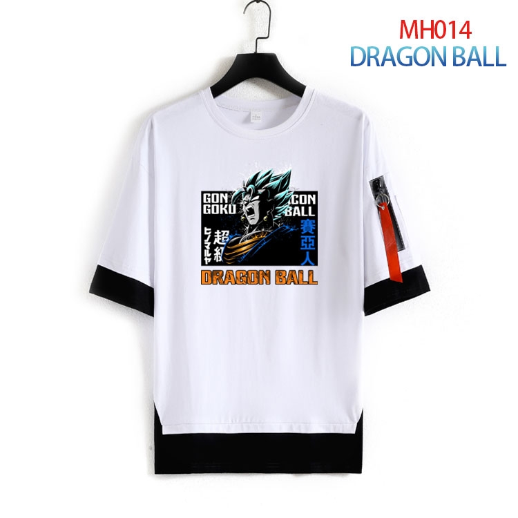 DRAGON BALL Cotton round neck fake two loose T-shirts from S to 4XL MH-014-3