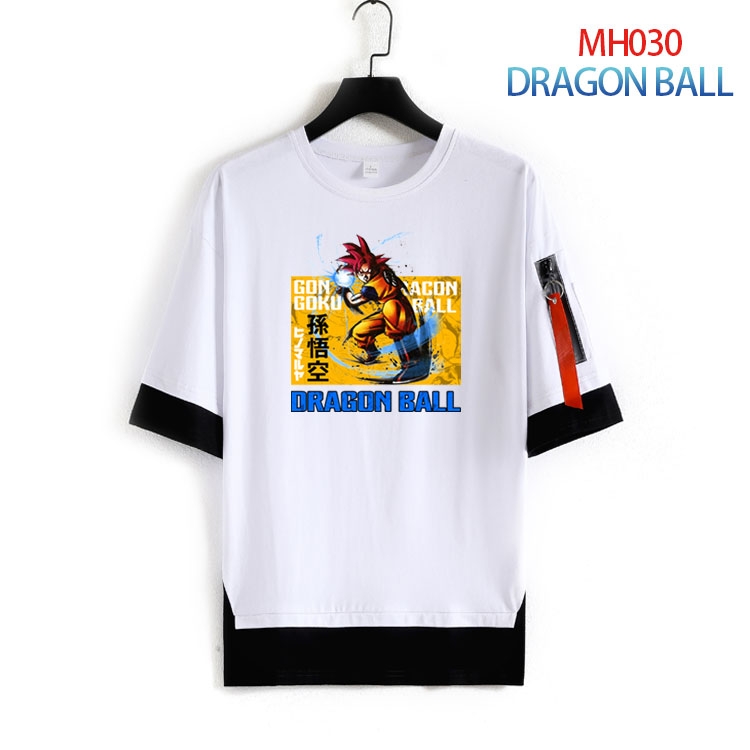 DRAGON BALL Cotton round neck fake two loose T-shirts from S to 4XL  MH-030-3
