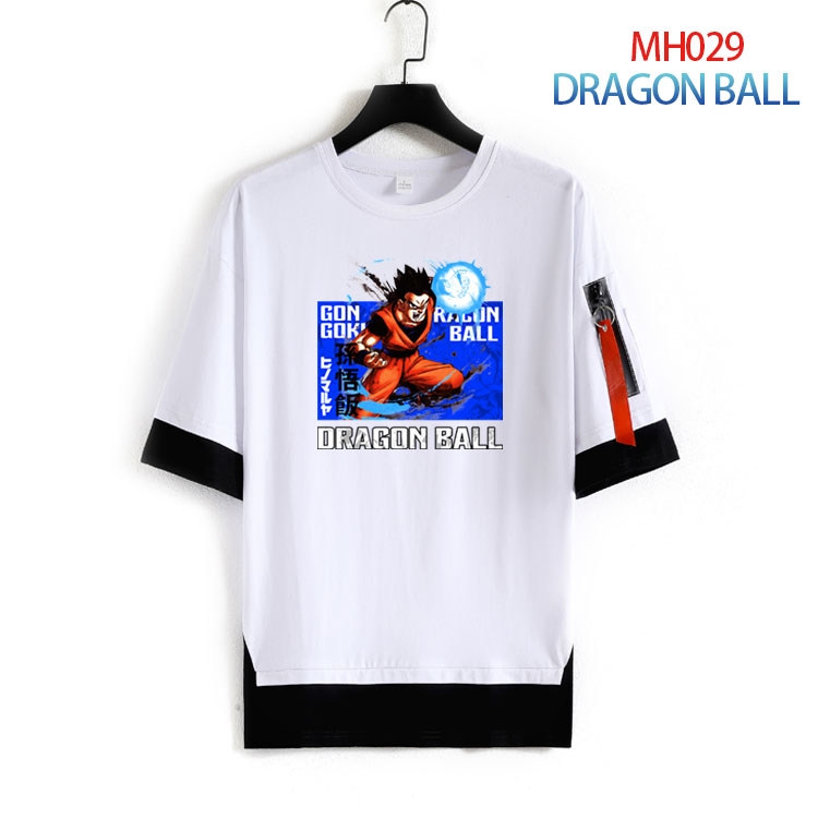 DRAGON BALL Cotton round neck fake two loose T-shirts from S to 4XL MH-029-3