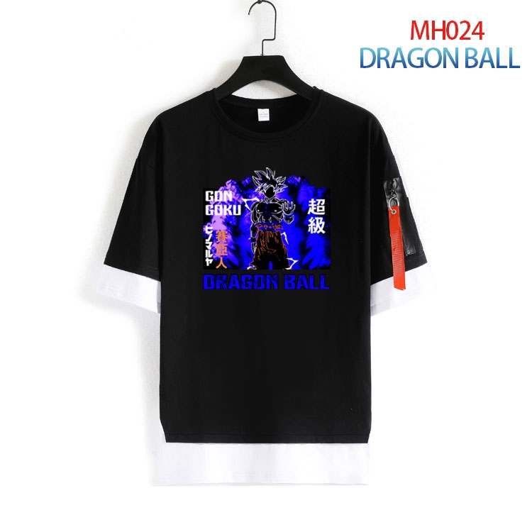 DRAGON BALL Cotton round neck fake two loose T-shirts from S to 4XL MH-024-4