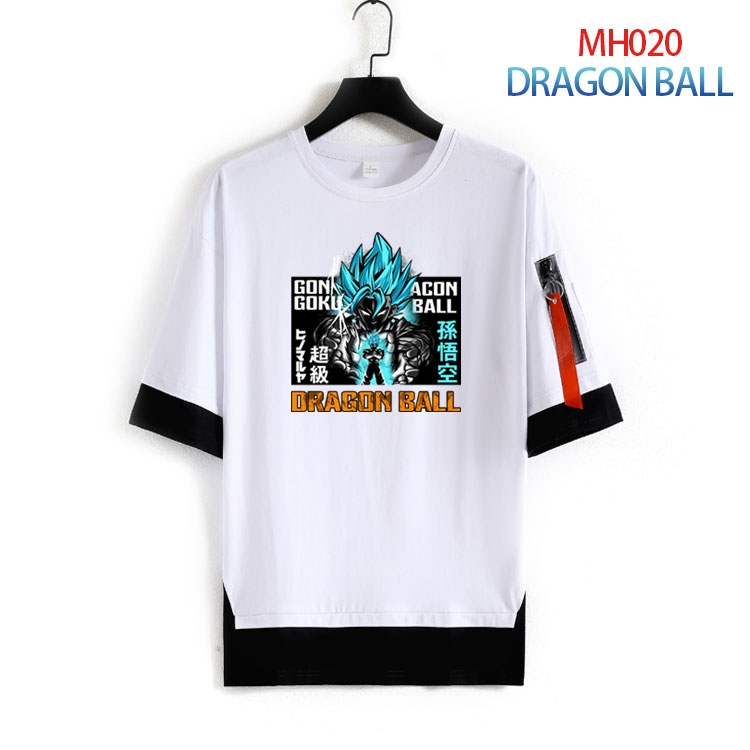 DRAGON BALL Cotton round neck fake two loose T-shirts from S to 4XL MH-020-3