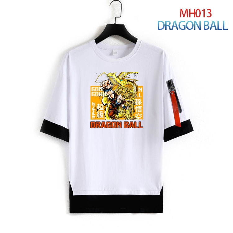 DRAGON BALL Cotton round neck fake two loose T-shirts from S to 6XL  MH-013-3