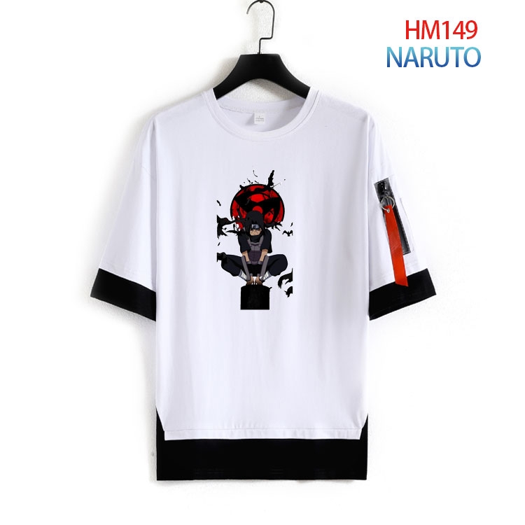 Naruto Cotton round neck fake two loose T-shirts from S to 4XL  HM-149-3