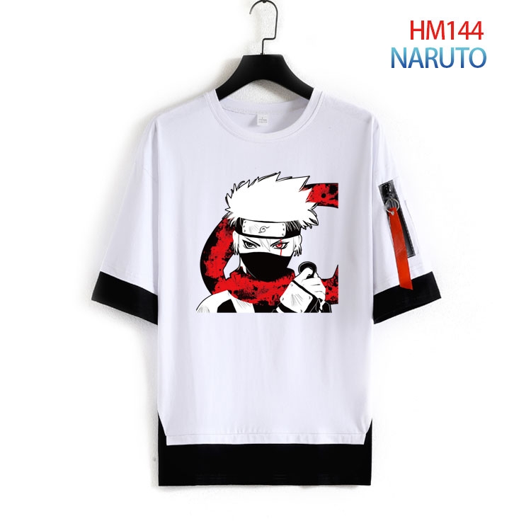 Naruto Cotton round neck fake two loose T-shirts from S to 4XL  HM-144-3