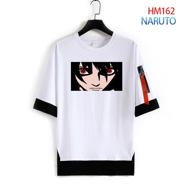 Naruto Cotton round neck fake two loose T-shirts from S to 4XL HM-162-3