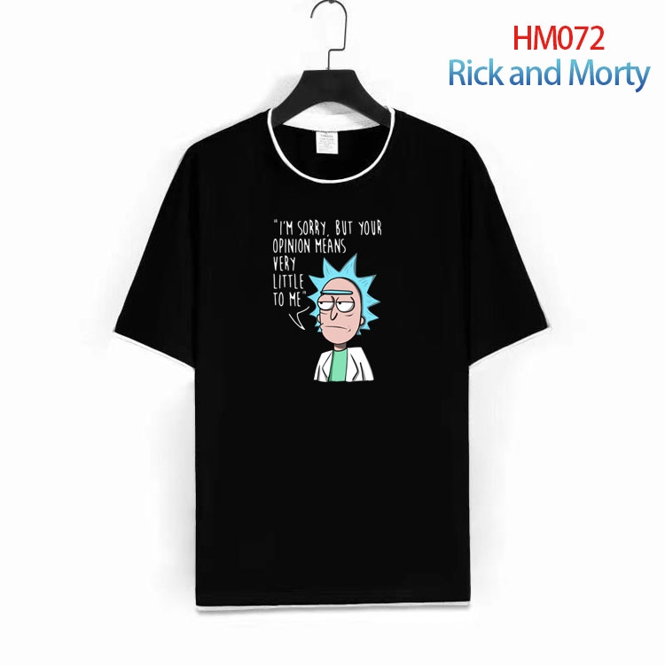 Rick and Morty round neck fake two loose T-shirts from S to 4XL HM-072-1