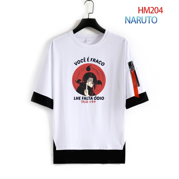 One Piece round neck fake two loose T-shirts from S to 4XL HM-204-3