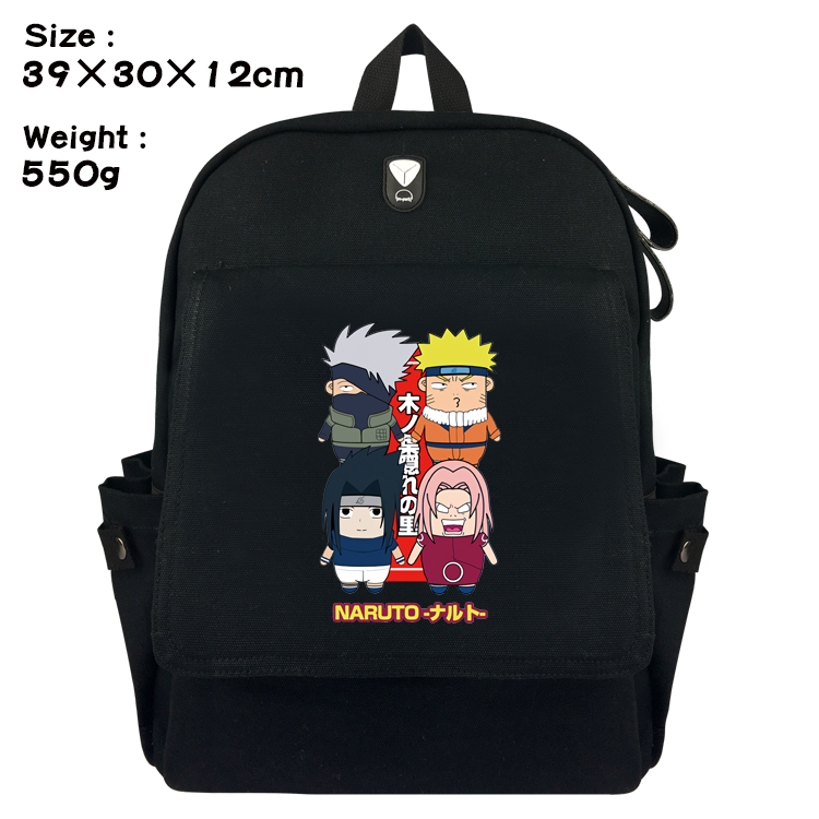 Naruto Canvas Flip Backpack Student Schoolbag  39X30X12CM