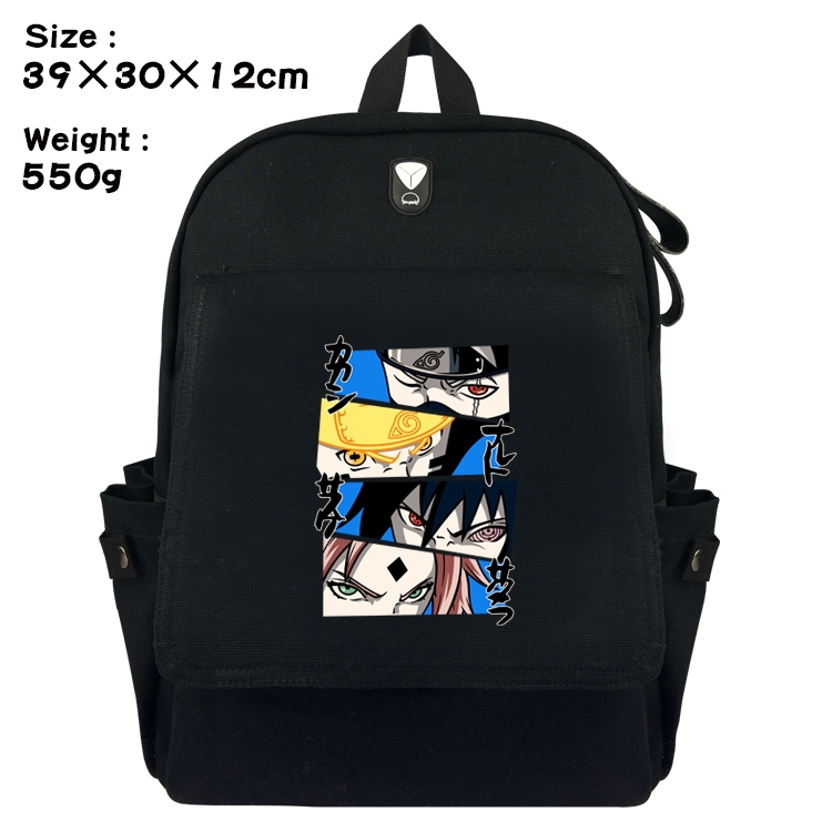 Naruto Canvas Flip Backpack Student Schoolbag  39X30X12CM