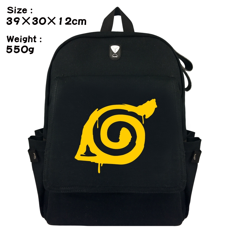 Naruto Canvas Flip Backpack Student Schoolbag  39X30X12CM