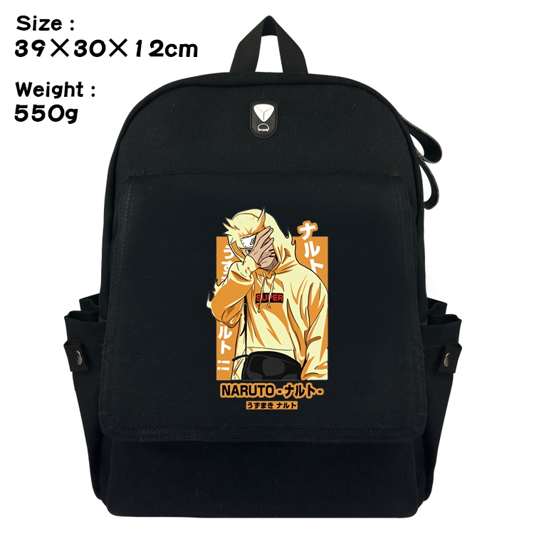 Naruto Canvas Flip Backpack Student Schoolbag  39X30X12CM